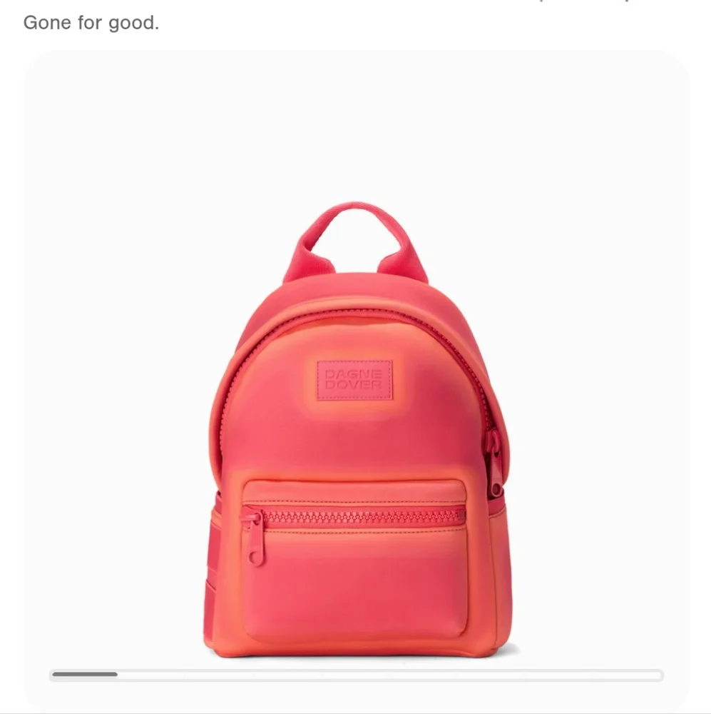 NWT Dagne Dover Small Dakota Neoprene Backpack - Heatwave - Picture 9 of 9